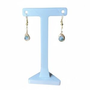 Wire Wrapped Moss Agate Earrings